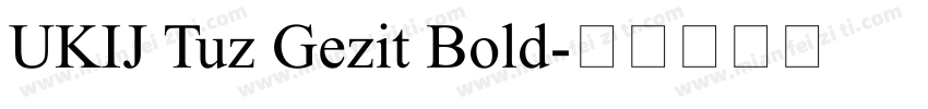 UKIJ Tuz Gezit Bold字体转换